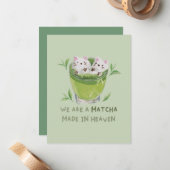 Green Tea Pun：私たちは天国で作られた試合 ノートカード (正面/裏面インサイチュ)