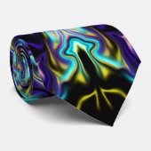 Green Teal Psychedelic Bohemian Mandala    ネクタイ (ロール)