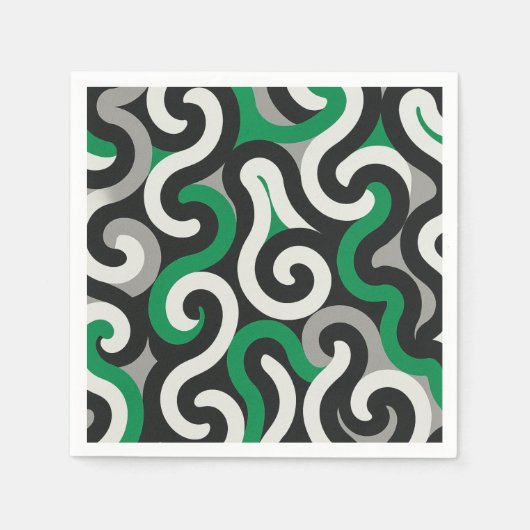 Green Team スタンダードカクテルナプキン (正面)