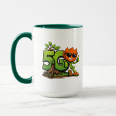 Green Tech Mascot Combo Mug マグカップ (左)