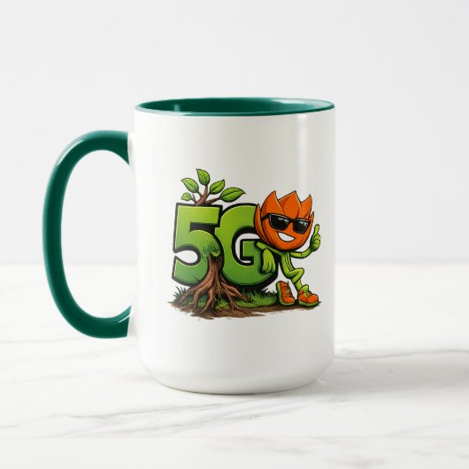 Green Tech Mascot Combo Mug マグカップ (左)