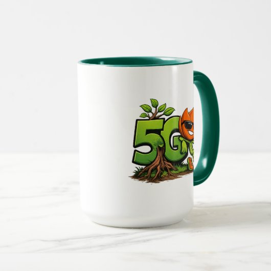 Green Tech Mascot Combo Mug マグカップ (正面右)