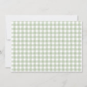 Green Teddy Bear Birthday Photo Thank You Card (裏面)