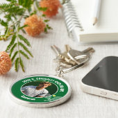 Green Tennis Player Photo High School Spirit キーホルダー (側面)