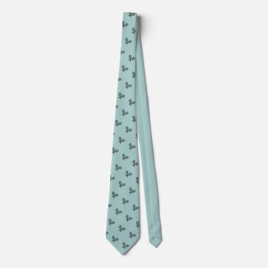Green tennis tie, racket tie, funny wedding tie ネクタイ (正面)