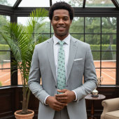 Green tennis tie, racket tie, funny wedding tie ネクタイ