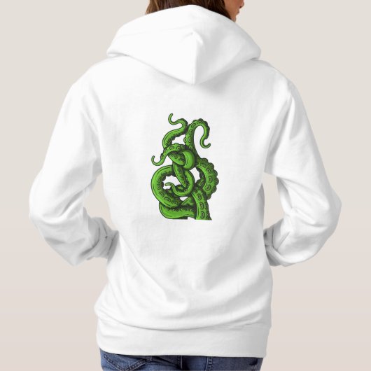 Green Tentacles パーカ (裏面)