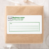 Green Text Business Shipping Label ラベル (インサイチュ)