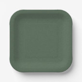 Green Textured 7" Square Paper Plate for Events ペーパープレート (正面)