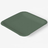 Green Textured 9" Square Paper Plate for Events ペーパープレート (傾斜あり)