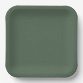 Green Textured 9" Square Paper Plate for Events ペーパープレート (正面)