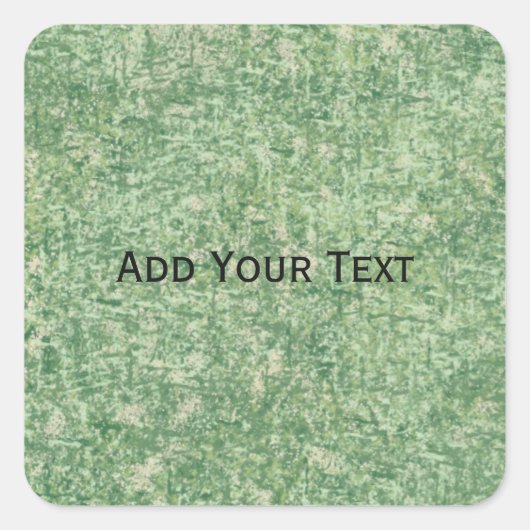 Green Textured Background by Shirley Taylor スクエアシール (正面)
