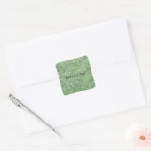 Green Textured Background by Shirley Taylor スクエアシール (封筒)