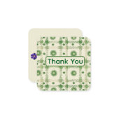 Green Thank You Card ノートカード (正面/裏面インサイチュ)