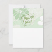 Green Thank You Note - Flat - Blank One Side ノートカード (正面)