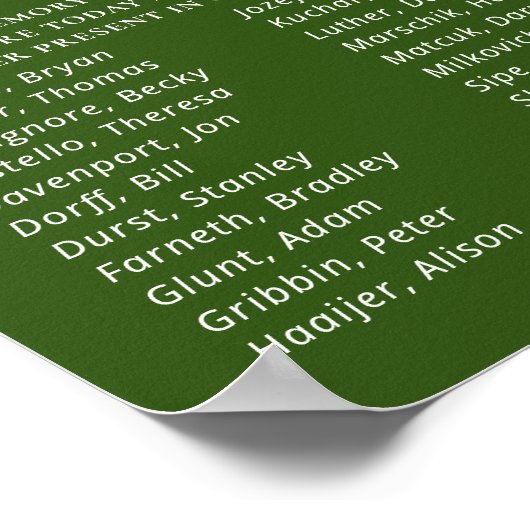 Green This Candle Burns Class Reunion Memorial ポスター (角)