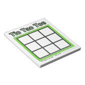 Green Tic Tac Toe Gameメモ帳 ノートパッド (アングル)