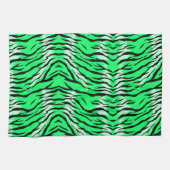 Green Tiger Animal Skin Pattern Design  キッチンタオル (横)