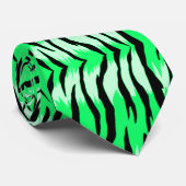 Green Tiger Animal Skin Pattern Design  ネクタイ (ロール)