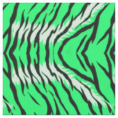 Green Tiger Animal Skin Pattern Design  ファブリック (クローズアップ)