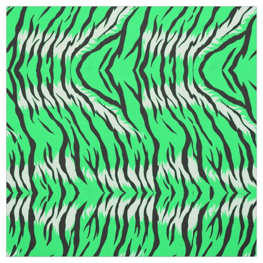 Green Tiger Animal Skin Pattern Design  ファブリック (見本)