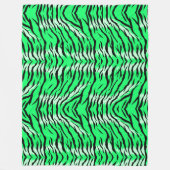 Green Tiger Animal Skin Pattern Design  フリースブランケット (正面)