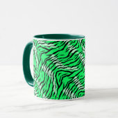 Green Tiger Animal Skin Pattern Design  マグカップ (正面左)