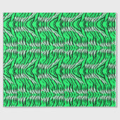 Green Tiger Animal Skin Pattern Design  ラッピングペーパー (フラット)