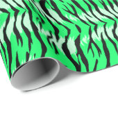 Green Tiger Animal Skin Pattern Design  ラッピングペーパー (ロールコーナー)