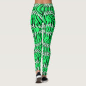 Green Tiger Animal Skin Pattern Design  レギンス (裏面)