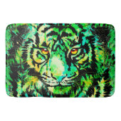 Green Tiger Bath Mat - Tiger Artwork – 野生生物 バスマット (正面)