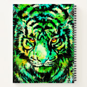 Green Tiger Notebook - Tiger Artwork – 野生生物 ノートブック (裏面)