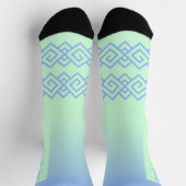 Green to Blue, Greek Pattern, Name ソックス (上部)