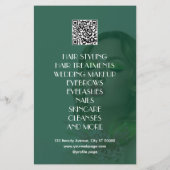 Green tone beauty salon チラシ (裏面)