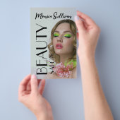 Green tone beauty salon チラシ (ハンドル)