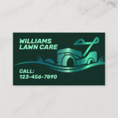 Green tone faux metallic lawn mower 名刺 (正面)