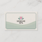 Green Tones Lotus Flower - Spa Salon 名刺 (正面)
