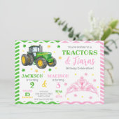 Green Tractor and Princess Joint Birthday 招待状 (スタンド正面)