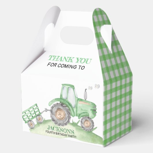 Green Tractor Farm birthday gable フェイバーボックス (正面)