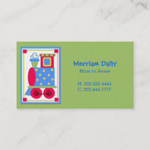 Green Train Engine Mamm Date Card コーリングカード
