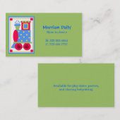 Green Train Engine Mamm  Date Card コーリングカード (正面/裏面)