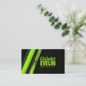 Green Tread Paths on Black Backdrop 名刺 (スタンド正面)