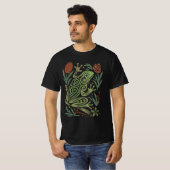 Green Tree Frog Australian Wildlife Tattoo Art Tシャツ (正面フル)