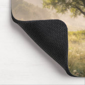 Green Tree in Meadow Mist マウスパッド (コーナー)