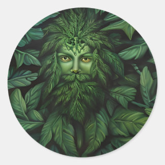 Green Tree Manスタンプ ラウンドシール