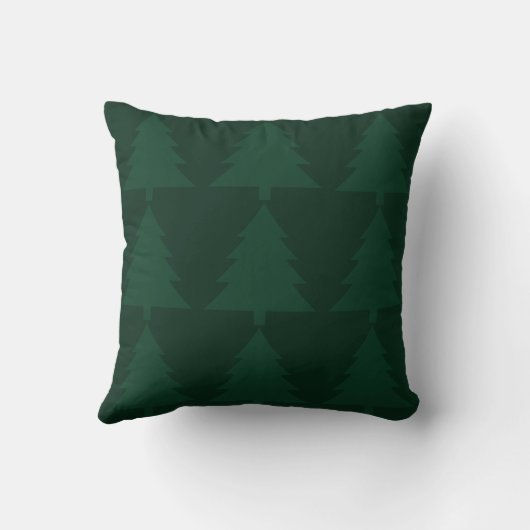 Green Tree "Merry Christmas" Throw Pillow クッション (裏面)
