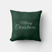 Green Tree "Merry Christmas" Throw Pillow クッション (正面)