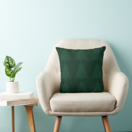 Green Tree Throw Pillow クッション