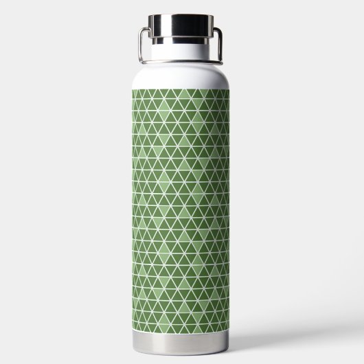 Green Triangles Pattern Water Bottle ウォーターボトル (背面)