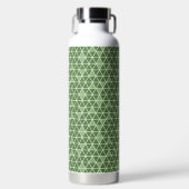 Green Triangles Pattern Water Bottle ウォーターボトル (正面)